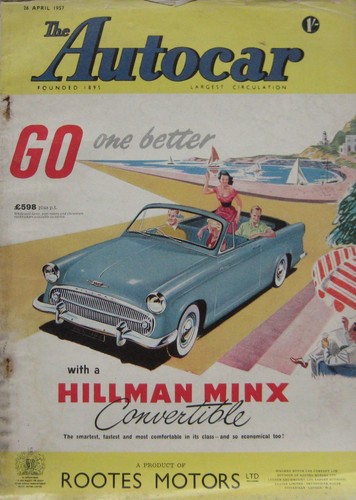 Autocar magazine 1957 - magazine, 26/4/'1957