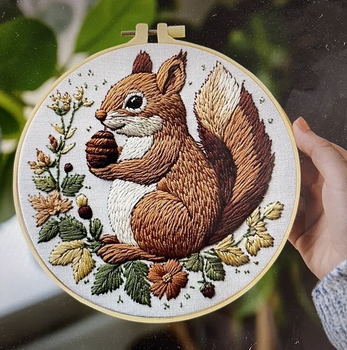 Embroidery kit with display - kit,
