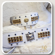 White Gold Silver Designer Dog