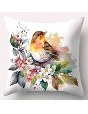 Watercolor Colourful Bird Cushion Covers Decorative Cushions Birds