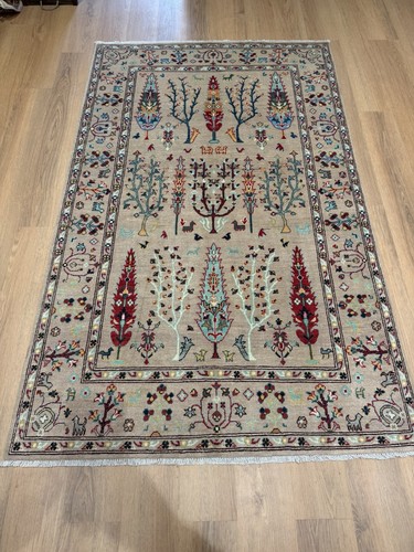Handmade garden design rug - handmade,