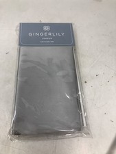 GingerLily London Pure Silk Bed Linen Pillow Case Solid Silver Standard 21"x32"