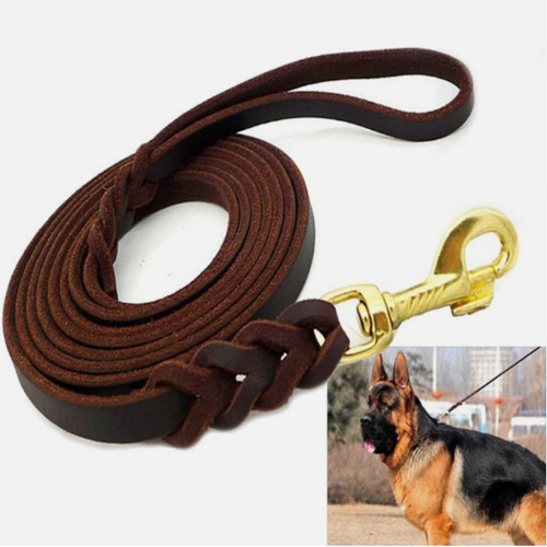 Genuine leather dog leash - genuine,
