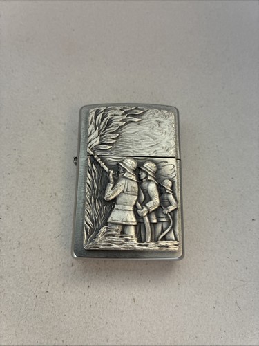 Zippo firemen emblem brushed - zippo,