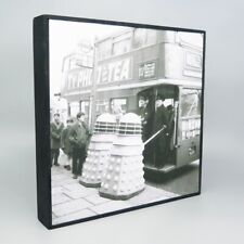 DR Who DALEK London Bus Canvas Print In Wood Frame 25cm x 25cm x 4cm