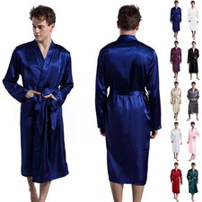 UK Men Long Satin Silk Pajamas