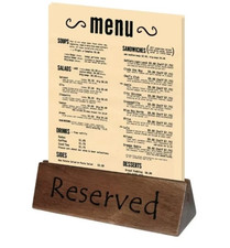 Reserved Table Sign Wooden