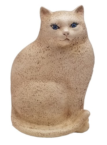 Large white cat - large, figurine