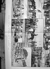 Old 1890 Camp Exercise Secunderabad India Hussars Bullock Carts Eleph 0 19th