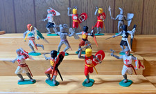 Timpo toy soldiers Knights, set of 12 , Vintage 1960's, 70's