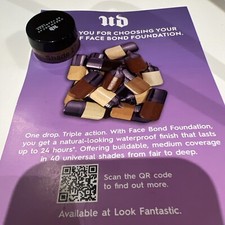 URBAN DECAY FACE BOND TRIPLE ACTION WATERPROOF FOUNDATION SHADE 27 SAMPLE BN