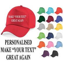 Make Your Text Great Again Trump Personalised Baseball Cap Custom Printed Hat