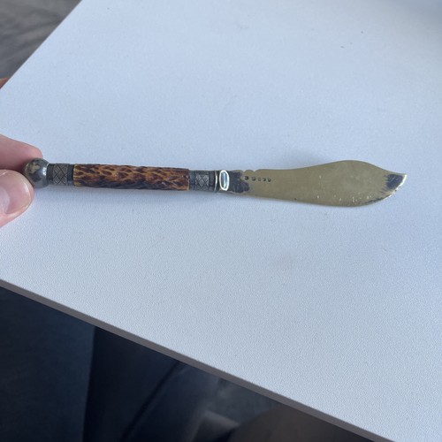 Silver plated butter knife - silver,