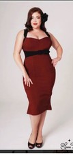pinup couture burgundy wiggle