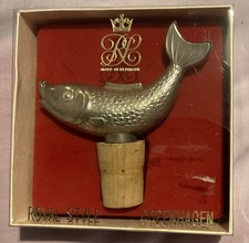 VINTAGE SILVER PLATE FISH WINE