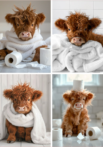 Highland cow bathroom - highland,