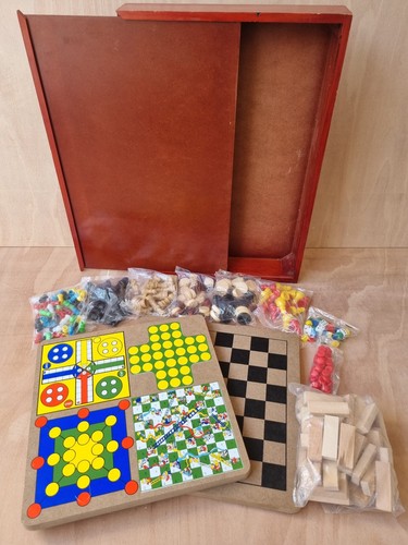 Large wooden games compendium - games,