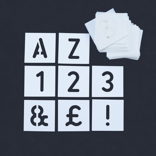 Alphabet stencil set mylar - stencil,