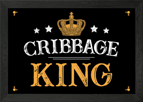 Cribbage king framed wall - king, art