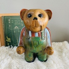 Carved Wooden Teddy Bear