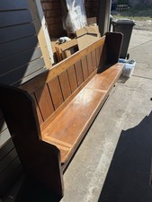Long wooden church chapel - long, pew