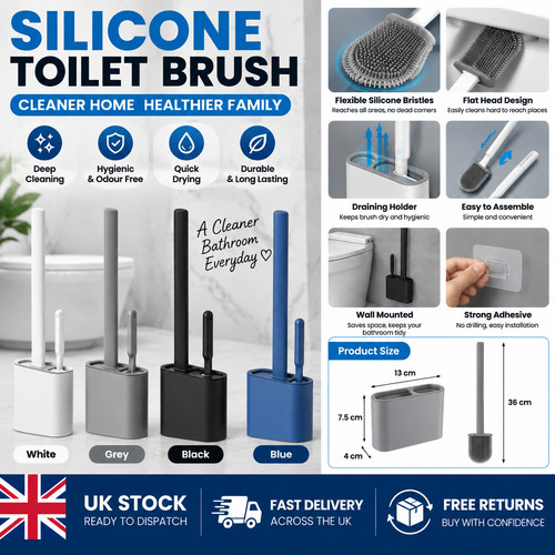 Silicone toilet brush - toilet,