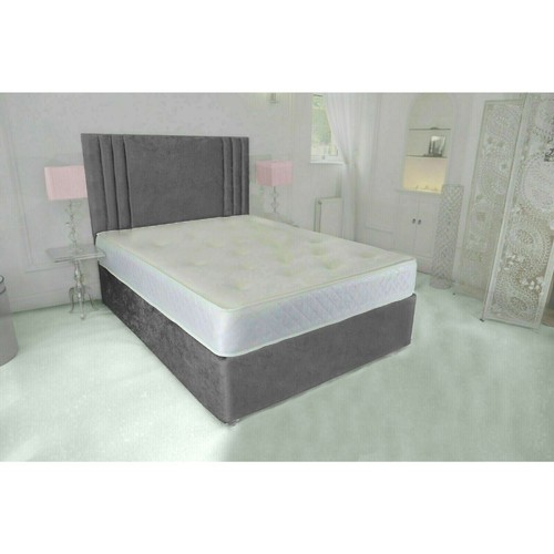Crushed velvet divan bed base - divan,