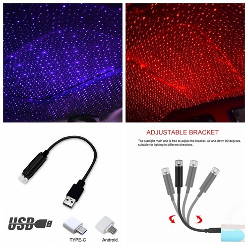 Car usb star ceiling light - star,