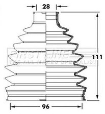 FIRST LINE Front Outer CV Boot