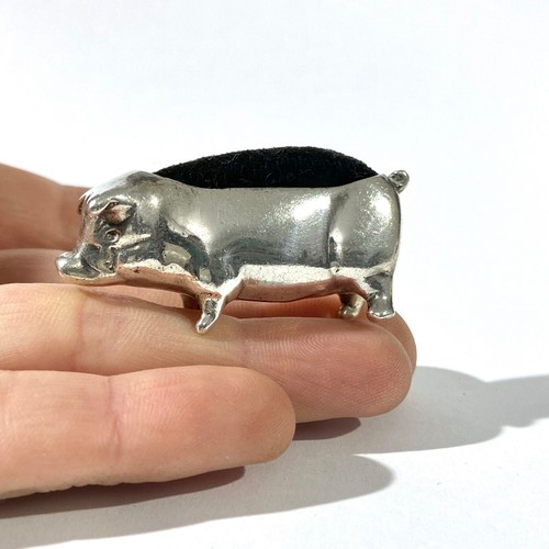 Antique sterling silver pig - antique,