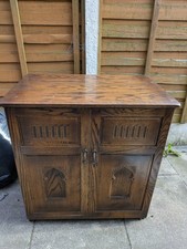 Webber Furniture Of Croydon Oak&veneer TV Cabinet with pull out tray Vintage