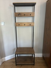 Hiba La Redoute  Coat Rack Rustic Style Hallway Storage Bench Shoe Stand Hooks