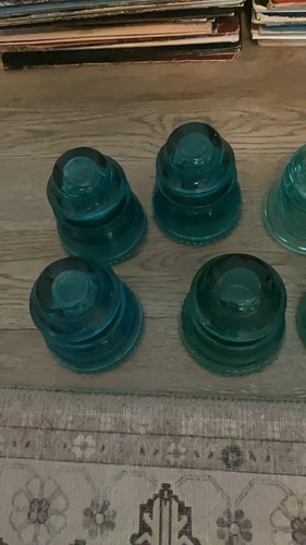 Vintage glass insulators - glass,
