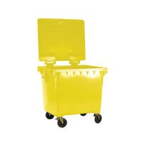 Wheelie bin with flat lid - flat,