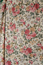Vintage Floral Curtains Pair