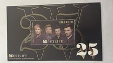 Westlife Irish Souvenir Sheet Stamp Celebrating 25 Years Ireland 2025    €3.00 