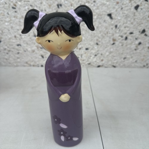 Ceramic japanese kokeshi doll - ceramic,