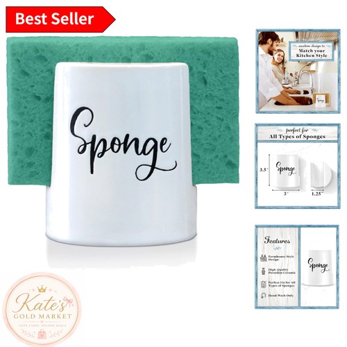 Rustic white ceramic sponge - ceramic,