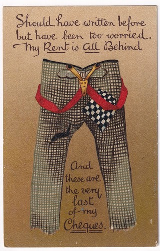 Comic humour postcard 1909 - humour,