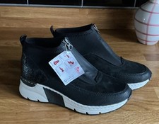 RIEKER HI TOP WEDGE TRAINERS