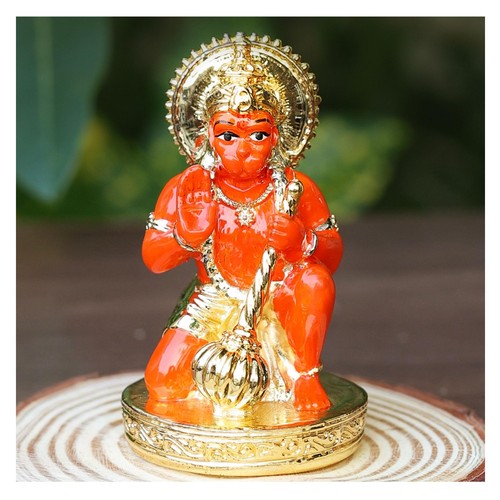 Gold plated hanuman murti - gold,