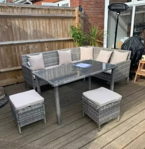 Grey rattan garden - grey,