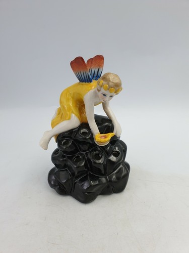 Art deco flower frog porcelain - art,