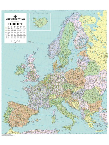 Map europe laminated - map,