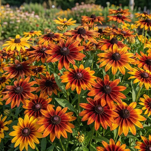 Rudbeckia autumn colours black - autumn,
