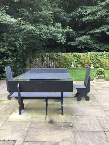 Slate garden furniture set - garden,