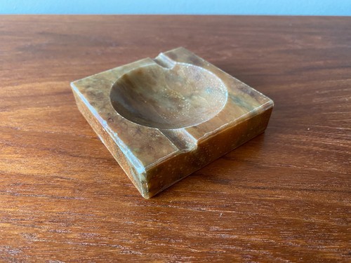 Retro ashtray brown onyx - ashtray,