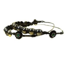 Kuchi Romany Earrings Silver Hoop Afghanistan