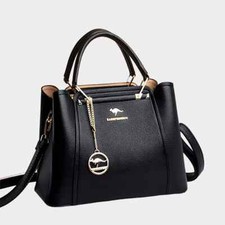 Luxury Women Designer 3 Layer Large Capacity Leather Handbags Shoulder Crossbody