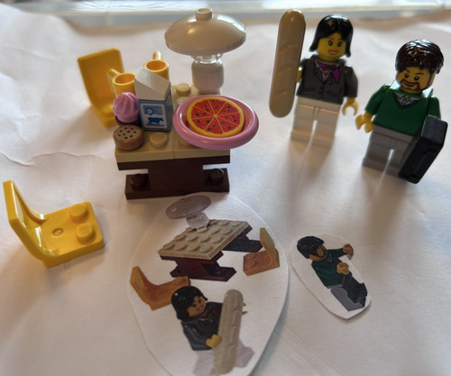 Lego cafe man woman table - lego,